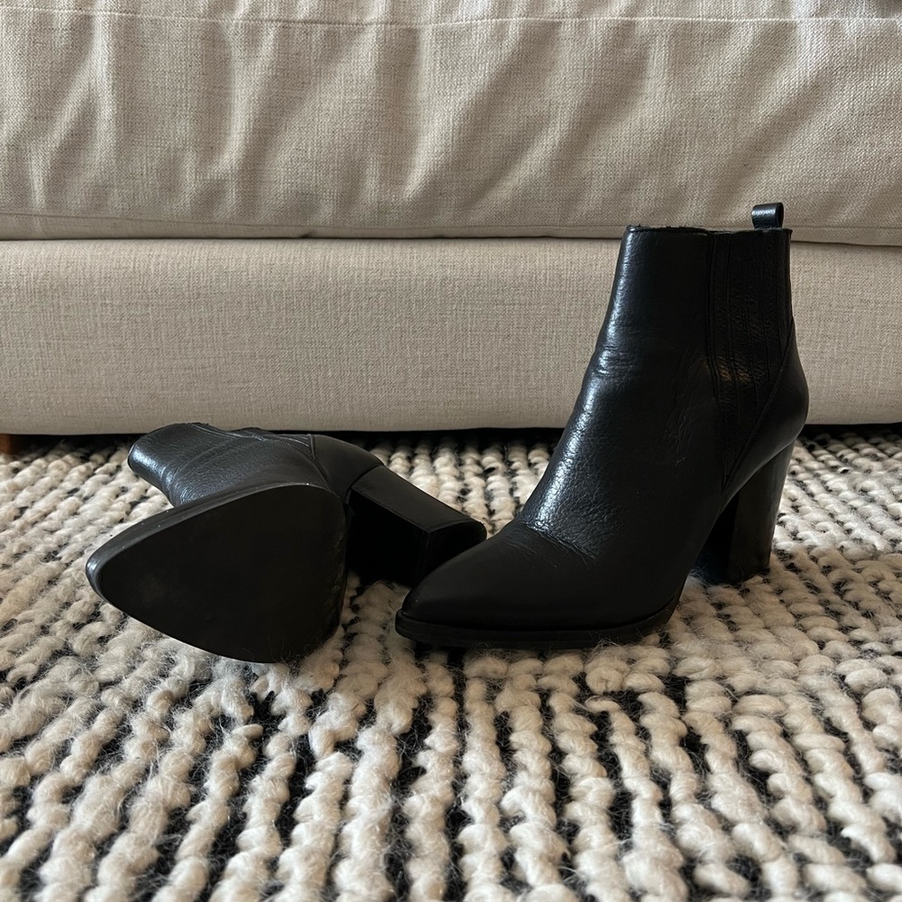 Marc Fisher Black Healed Booties